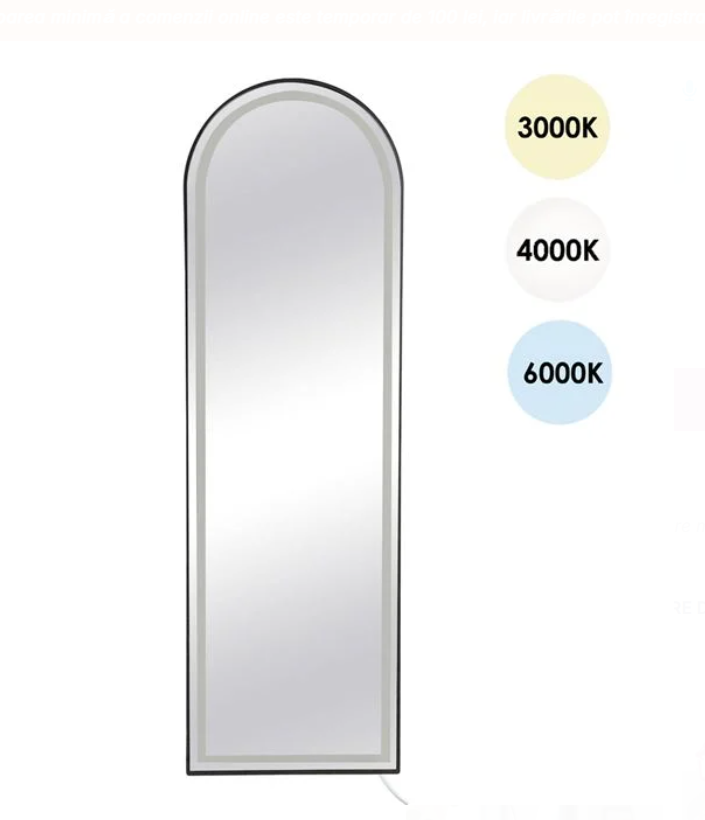 ✨ Oglindă cu LED 50 × 160 cm – DE ÎNCHIRIAT ✨